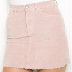 Brandy Melville Pink Corduroy Skirt